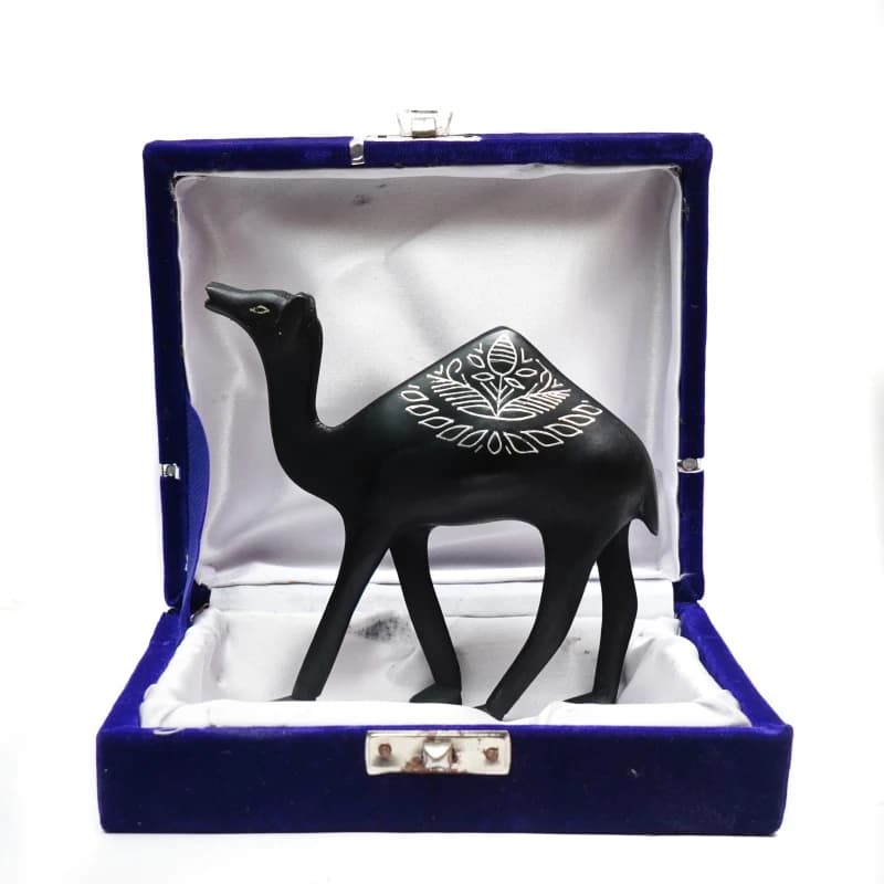 Regal Reverie: Bidriware Camel Sculpture